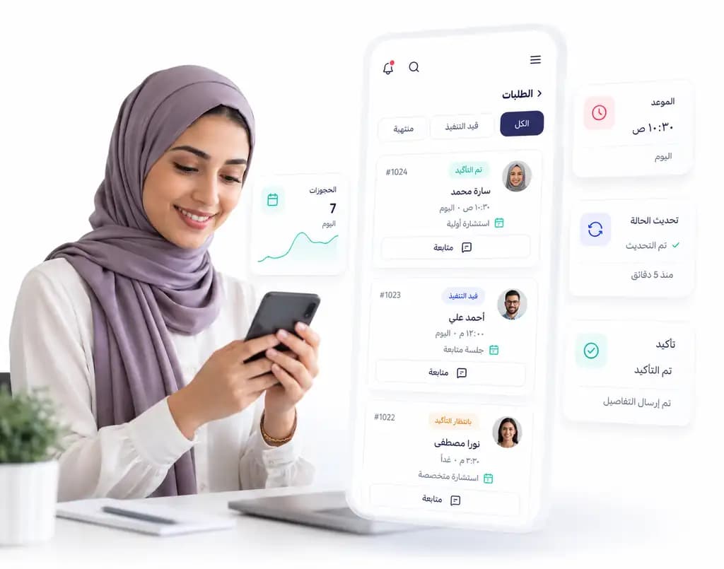 Taly mobile app showing conversations and customer work